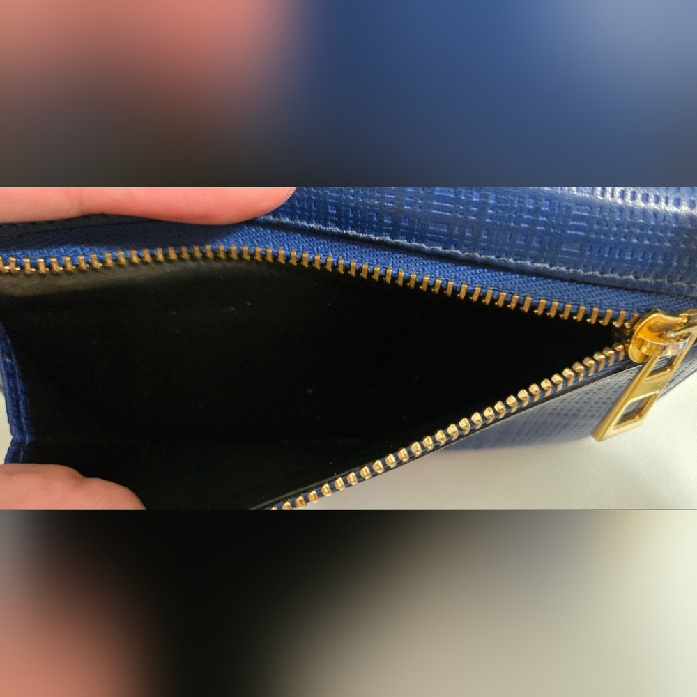 EUC Loewe Textured Navy Leather Wallet - Picture 11 of 13